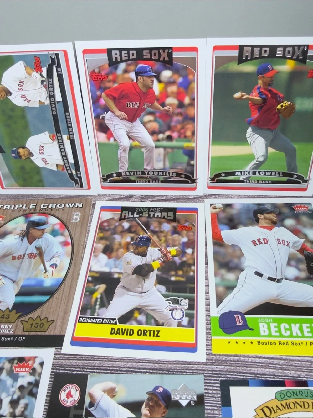Boston Red Sox Lot 24x Ortiz Ramirez Schilling Varitek +